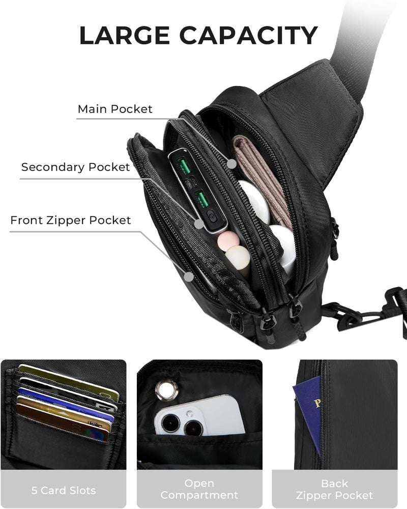 CHOLISS Small Sling Bag for Women and Men, Crossbody Bags Trendy Fanny Packs Chest Bag with Extended Strap - Image 4